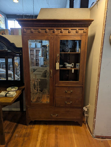 3-Drawer Mirrored Antique Wardrobe