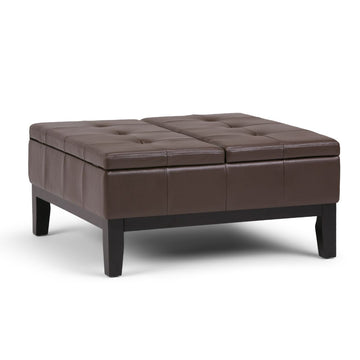 Chocolate Modern Storage Ottoman