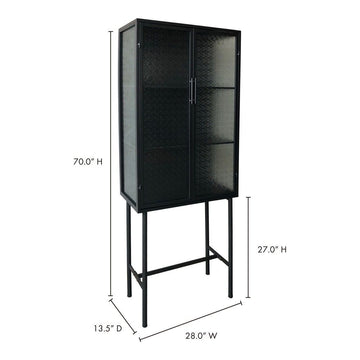 Black Metal Moe's Home Storage Cabinet