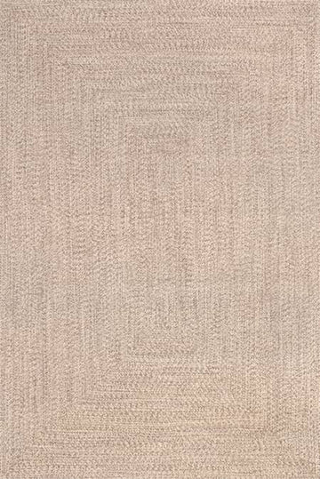 12x18 Tan Braided nuLoom Outdoor Rug