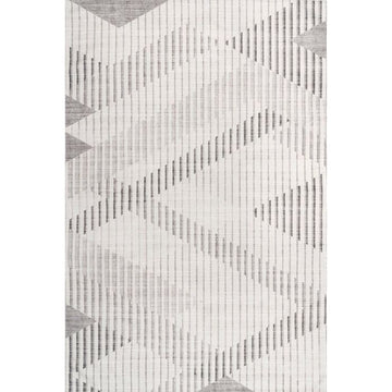 8x10 Grey Stripe nuLoom Washable Rug