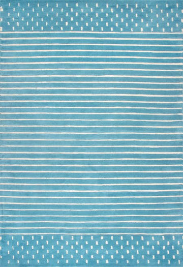 8x10 Aqua NuLoom Wool Rug