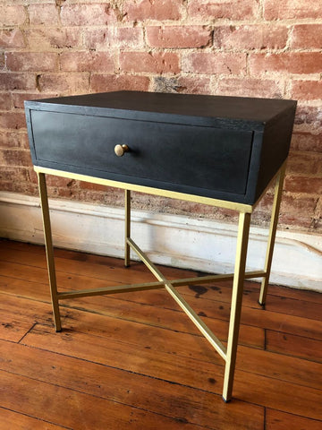 Black & Gold Modern Side Table